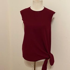 Burgundy Anne Klein Sleeveless Blouse